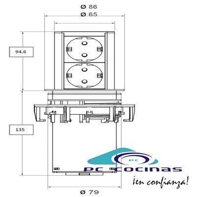 Enchufes automatic IL 611 USB en inox y negro - Imagen 5