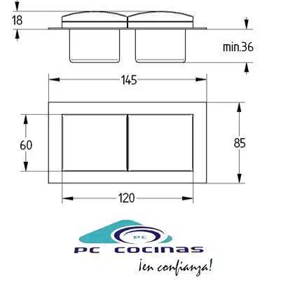Enchufes IL834 ENERGY BOX 2E - Imagen 3