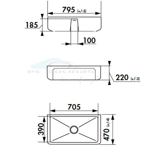 Fregadero Henri II E 2800 006 - Imagen 3
