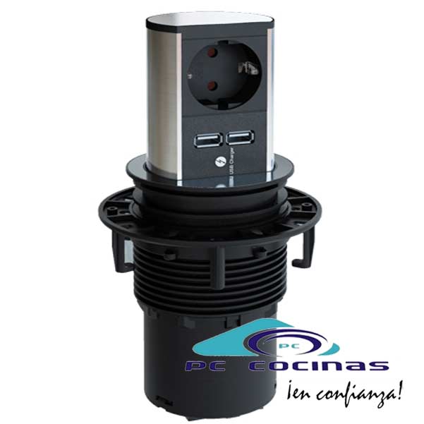 Enchufes automatic IL 611 USB en inox y negro - Imagen 6