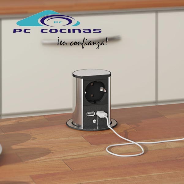Enchufes automatic IL 611 USB en inox y negro - Imagen 4