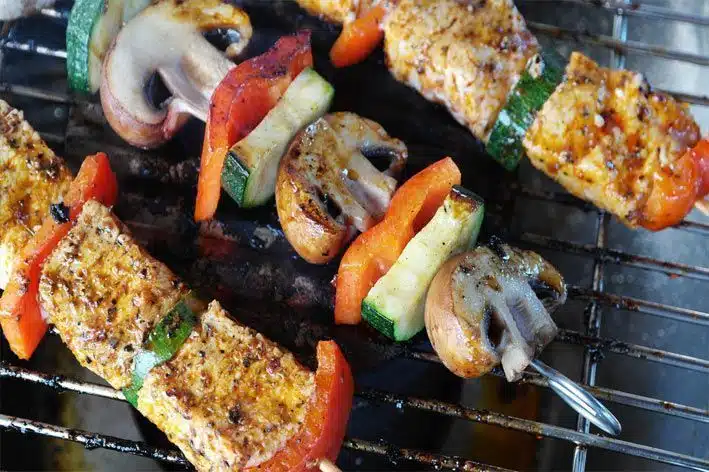 brocheta de verduras
