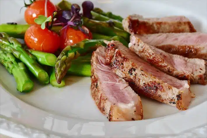 verduras y carne