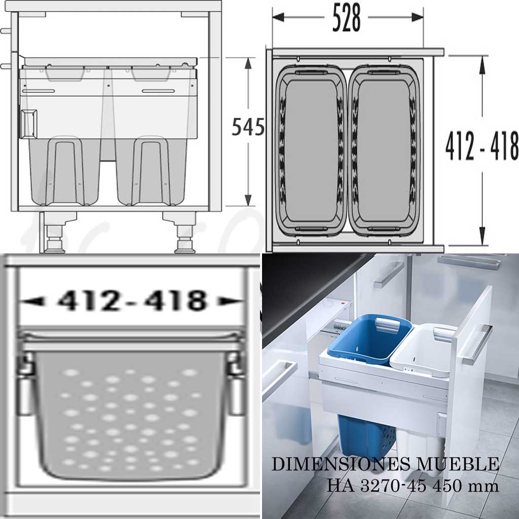 Laundry Carrier de Cucine Oggi Tolva para ropa sucia - Imagen 3