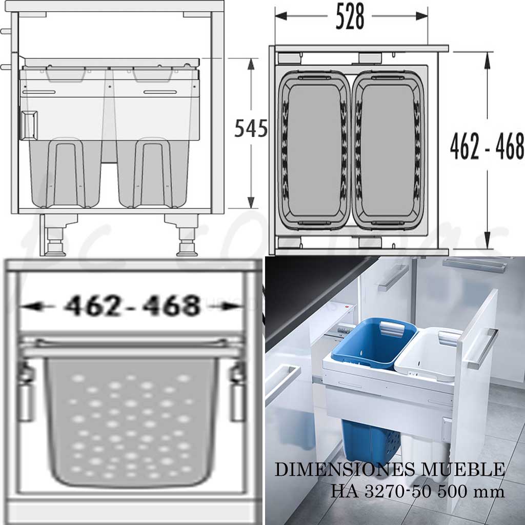 Laundry Carrier de Cucine Oggi Tolva para ropa sucia - Imagen 5