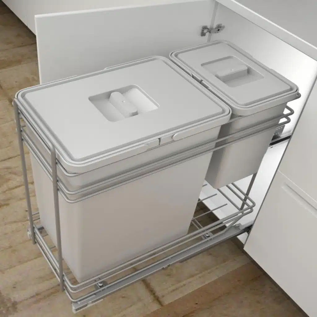 Cubos de basura doble instalación para mueble de cocina - Imagen 2