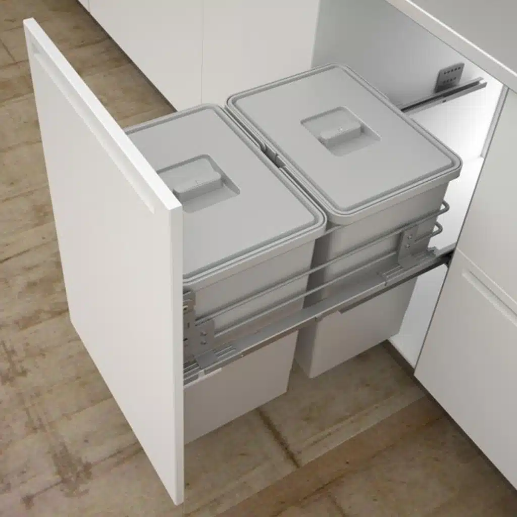 Cubos de basura doble instalación para mueble de cocina - Imagen 4