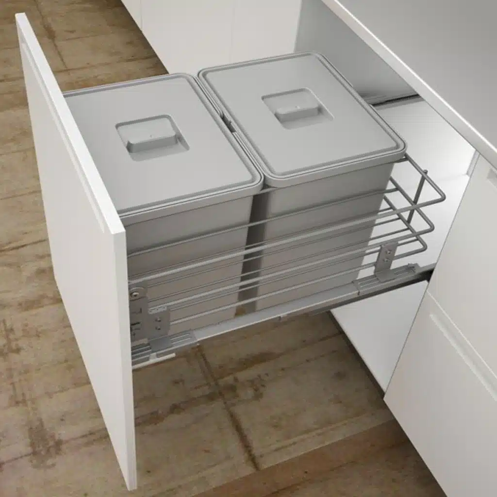 Cubos de basura doble instalación para mueble de cocina - Imagen 7