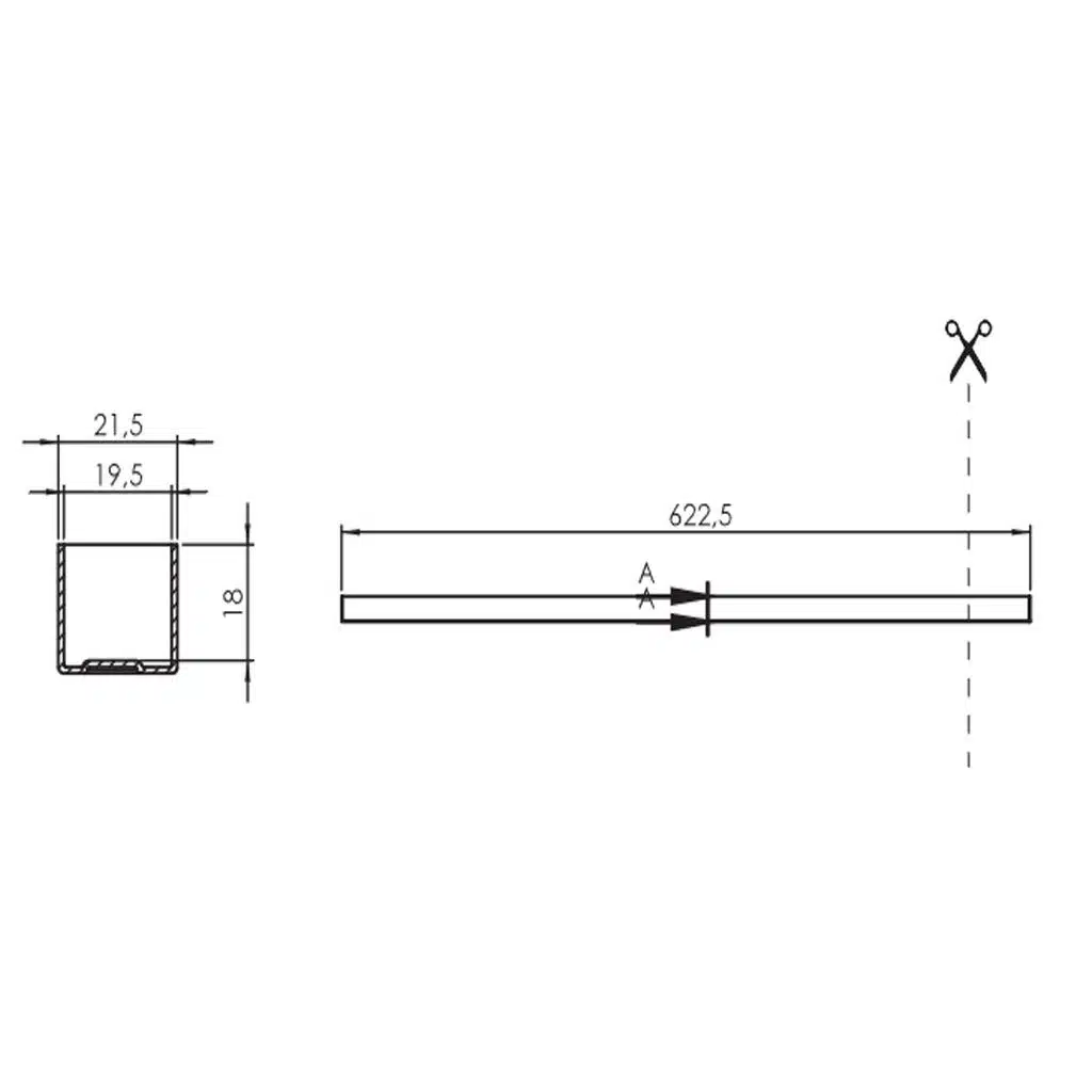 Protector para costado lateral recortable para tablero de cocina en ABS - Imagen 8