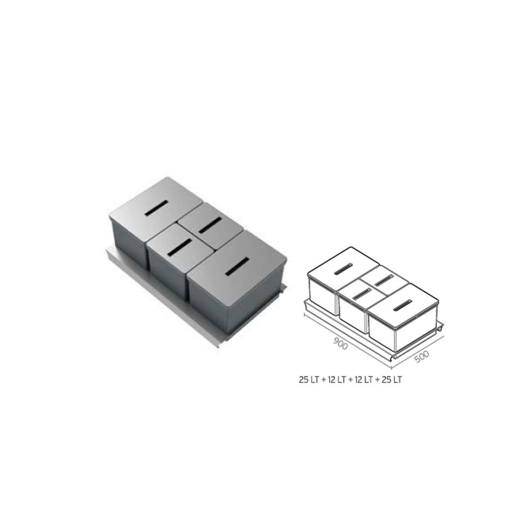 Cubos de basura SERIE 9 TECNOBIG para gaveteros - Imagen 4