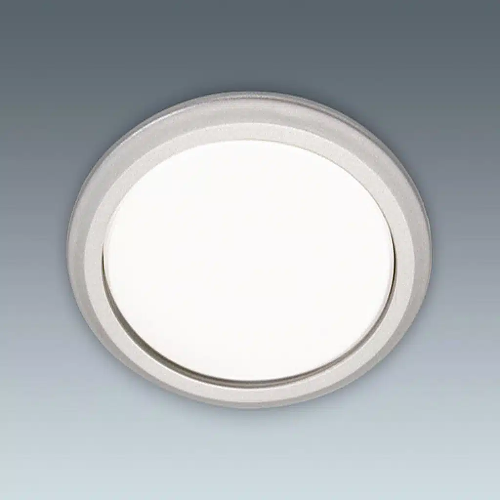 Foco LED encastre 220 con aro decorativo en ABS acabado aluminio - Imagen 2
