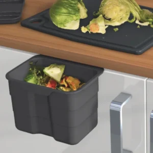 Cubo de basura multifuncional Biobin en color antracita