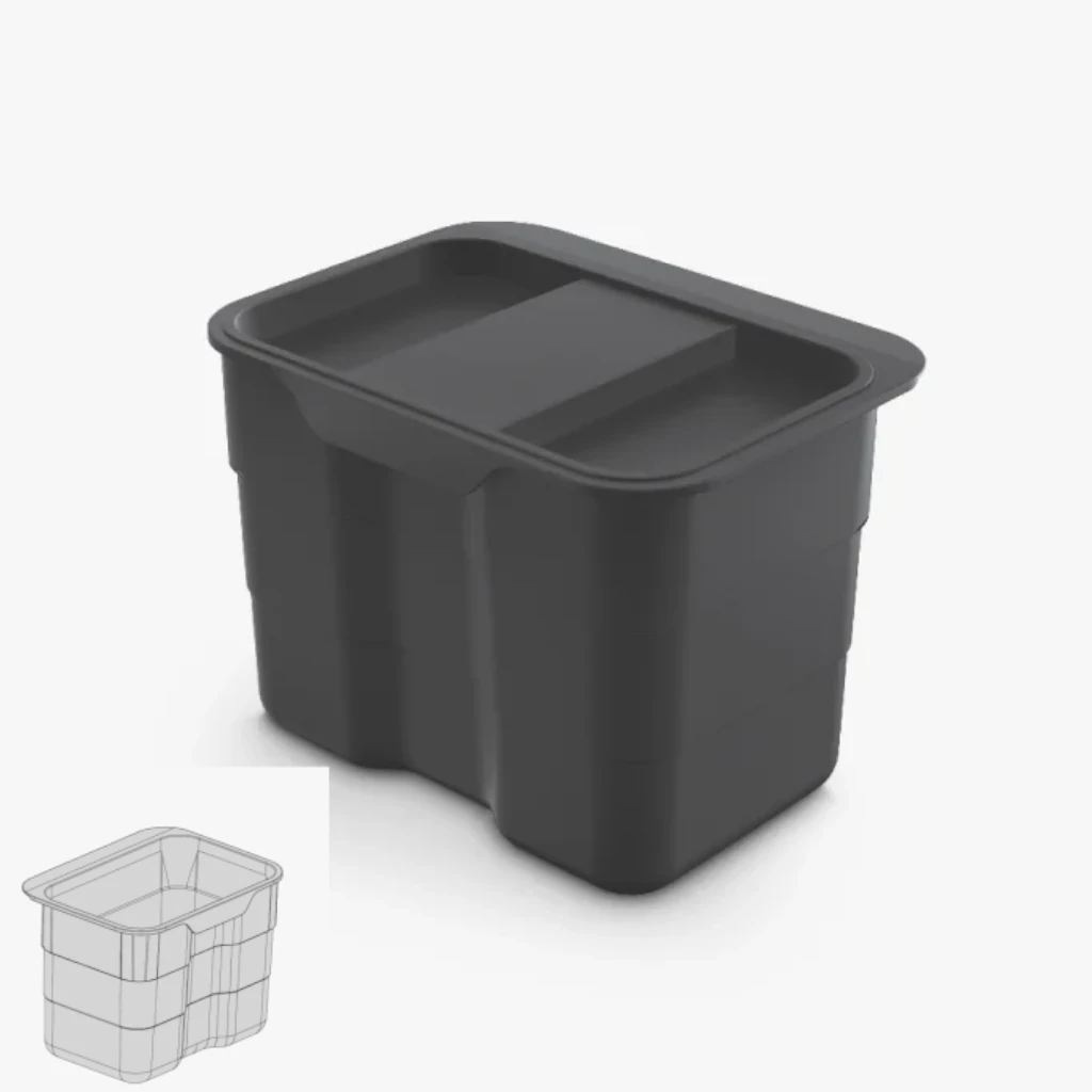 Cubo de basura multifuncional Biobin en color antracita - Imagen 2