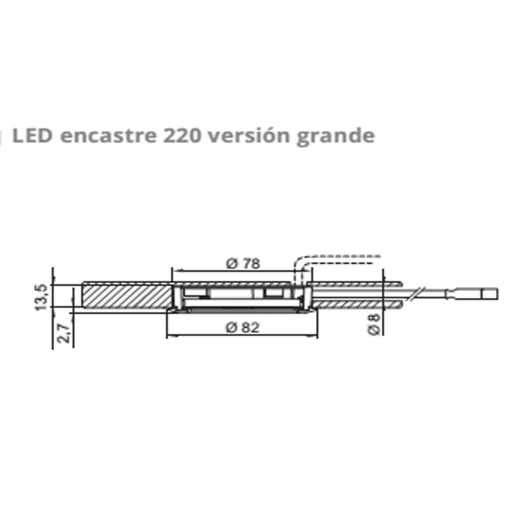 Foco LED encastre 220 con aro decorativo en ABS acabado aluminio - Imagen 7