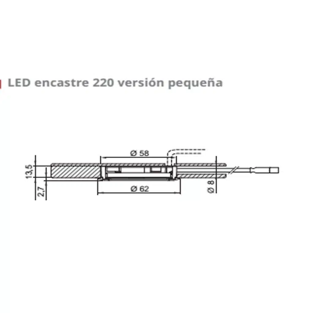 Foco LED encastre 220 con aro decorativo en ABS acabado aluminio - Imagen 6