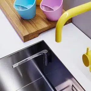 Porta bayetas en inox.