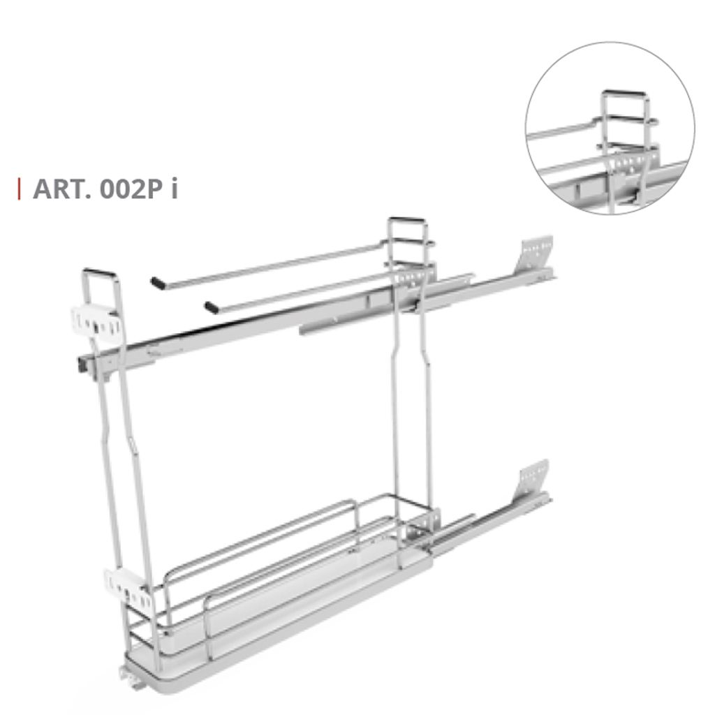 Cesto porta trapos con guías de extracción total , izquierdas - Imagen 2