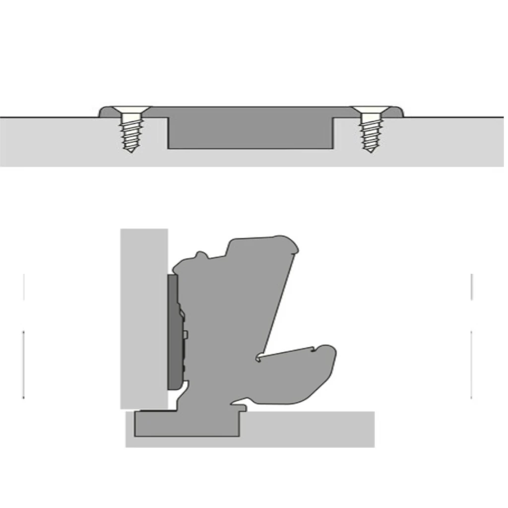 Bisagra Hettich sensys con freno 165 grados suave y silenciosa con base incluida - Imagen 4