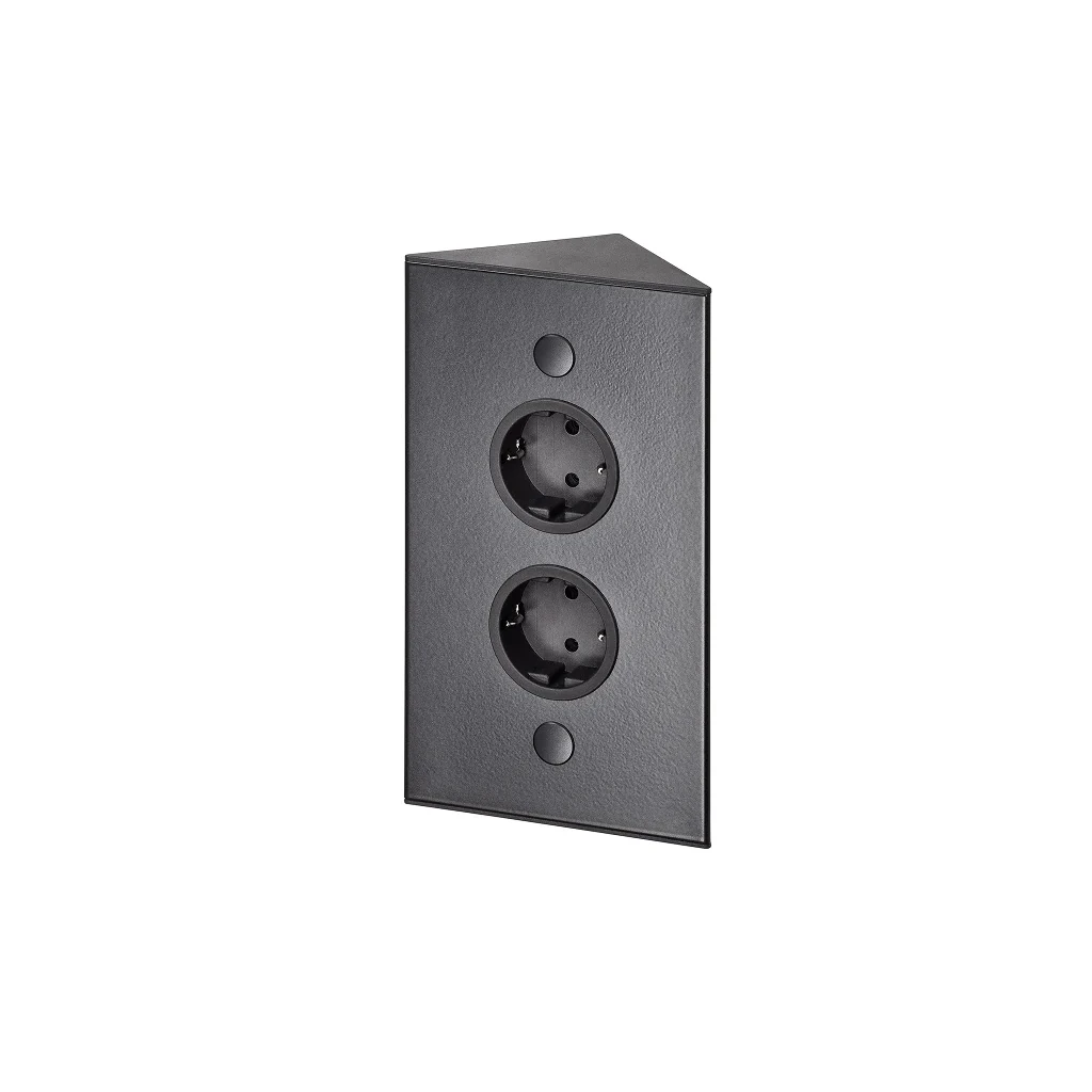 Enchufe de superficie con doble toma de corriente disponible en dos acabados - Imagen 3