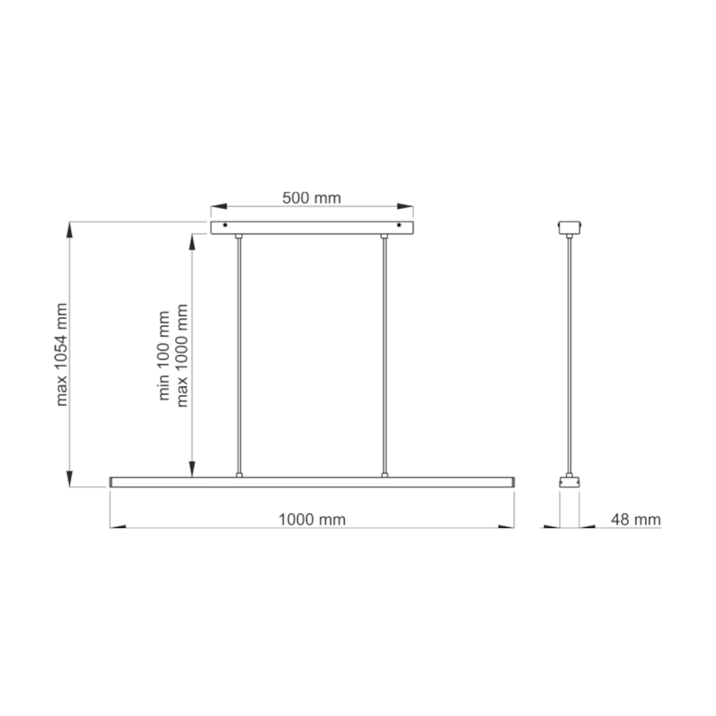 Lámpara LED de techo Minimalista Brooklyn, diseño lineal en negro - Imagen 5