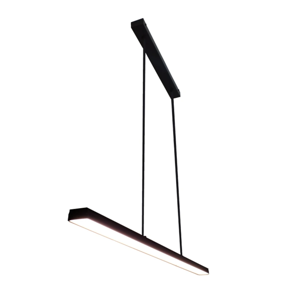 Lámpara LED de techo Minimalista Brooklyn, diseño lineal en negro - Imagen 2
